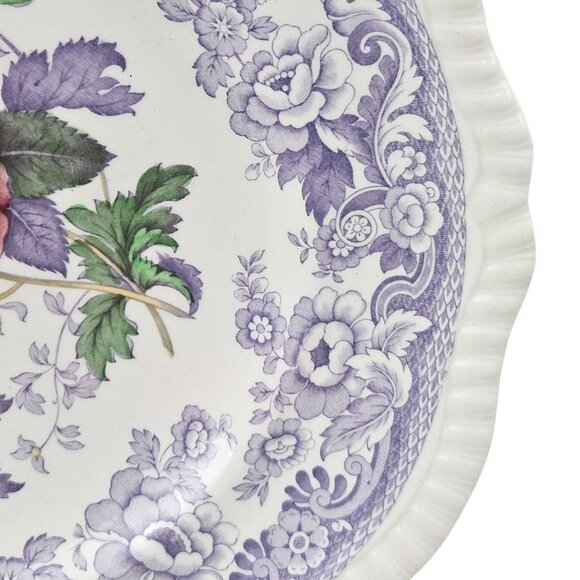 Copeland Spode Mayflower Dinner Plate Floral Lavender Border Vintage England - Picture 4 of 10